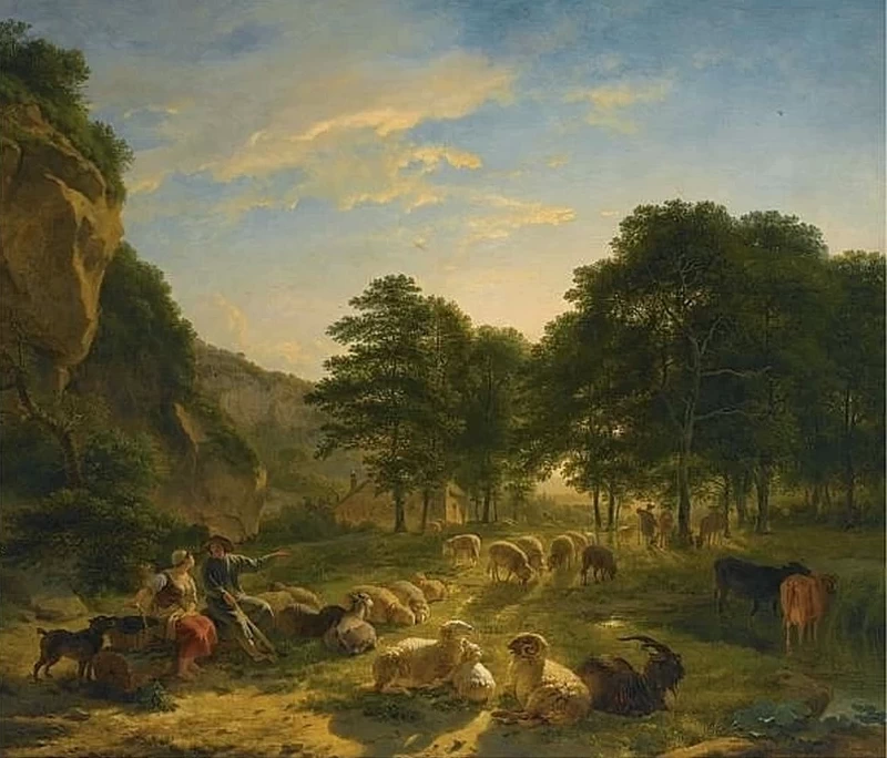 Balthasar Ommeganck - Pastori e greggi di pecore
